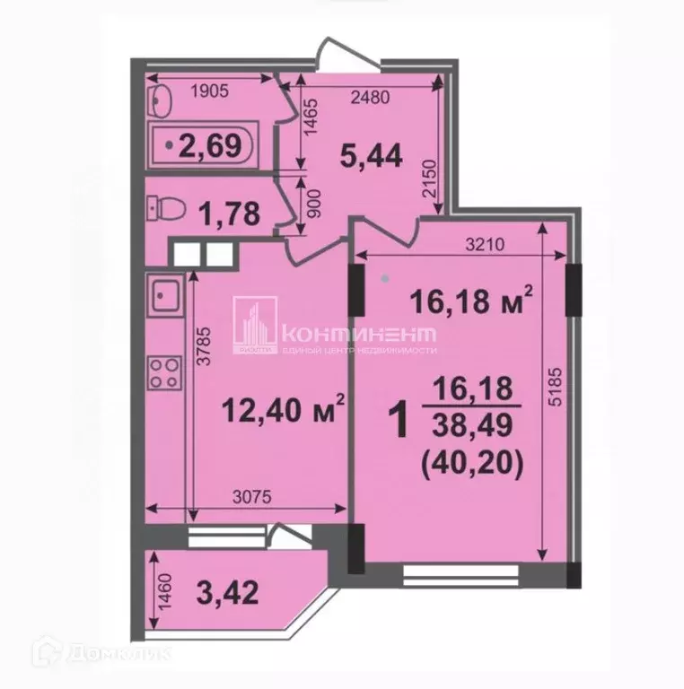 Продаётся 1-к квартира, 41 м - Фото 0