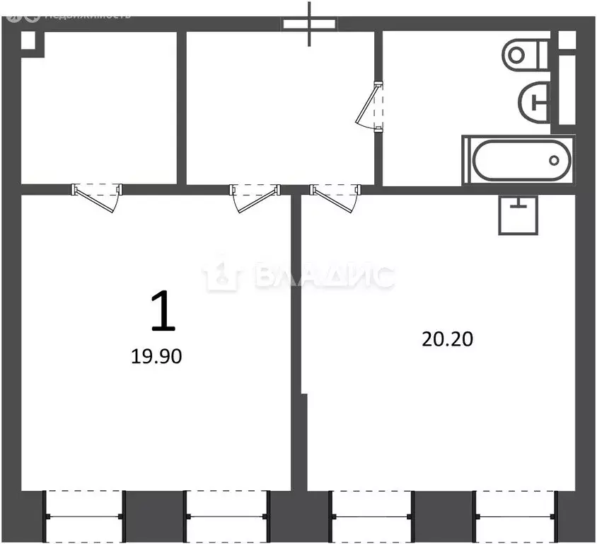 1-комнатная квартира: Москва, улица Светланова, 11к1 (59.8 м) - Фото 1