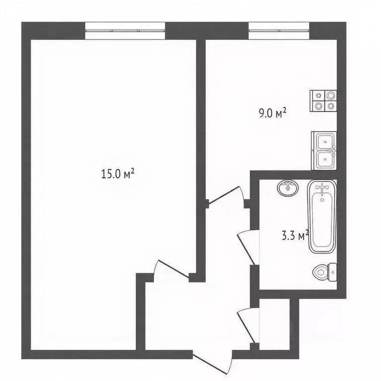1-комнатная квартира: Стерлитамак, улица Гоголя, 145А (37 м) - Фото 2