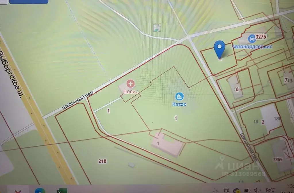 Участок в Санкт-Петербург пос. Парголово, Школьный пер. (12.0 сот.) - Фото 1