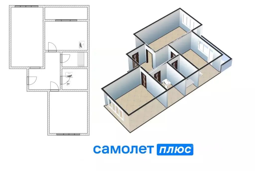 2-к кв. Кемеровская область, Кемерово бул. Строителей, 63 (66.0 м) - Фото 1