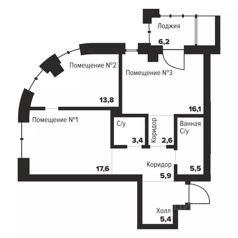 2-к кв. Челябинская область, Челябинск ул. Труда, 157А (70.3 м) - Фото 1