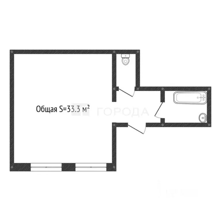 1-к кв. Алтайский край, Барнаул Телефонная ул., 30/129 (33.3 м) - Фото 2