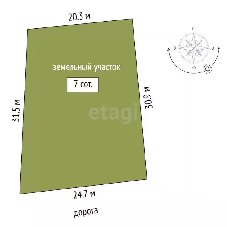 Участок в Тюменская область, Тюменский муниципальный округ, д. Елань  ... - Фото 2