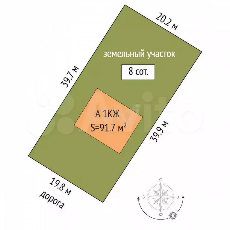 Дом 91,7 м на участке 8 сот. - Фото 1