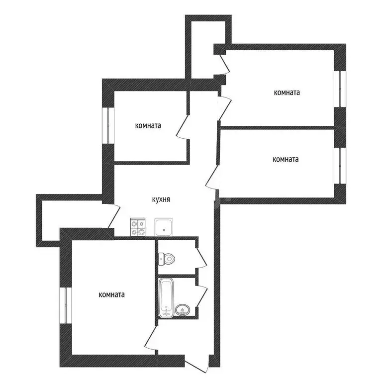 4-комнатная квартира: Кириши, улица Энергетиков, 36 (85.7 м) - Фото 1