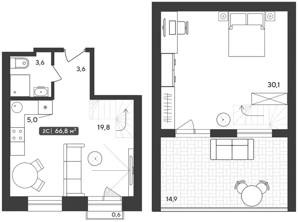 2-комнатная квартира: Октябрьский, жилой комплекс Альпийский квартал, ... - Фото 1