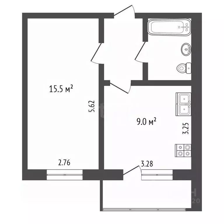 1-к кв. Ярославская область, Ярославский муниципальный округ, пос. ... - Фото 2