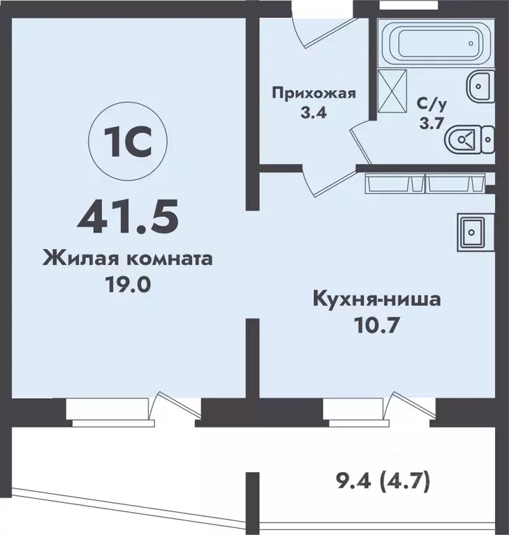 1-к кв. Новосибирская область, Новосибирск ул. Объединения, 4 (41.5 м) - Фото 0