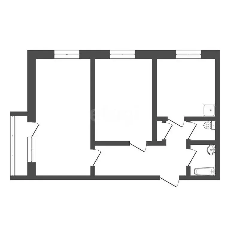 2-комнатная квартира: Юрга, проспект Победы, 4А (46.7 м) - Фото 1