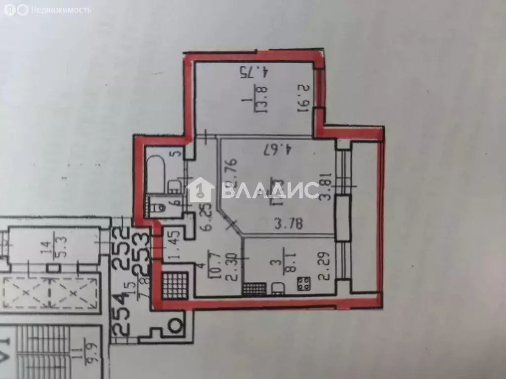 2-комнатная квартира: Санкт-Петербург, улица Бутлерова, 13 (54 м) - Фото 1