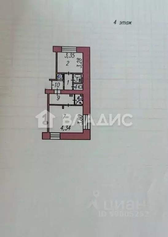 2-к кв. Ивановская область, Иваново 14-й проезд, 10к4 (41.9 м) - Фото 1
