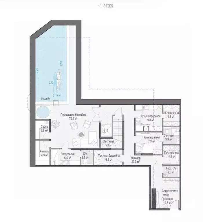 Таунхаус в Москва Большой Толмачевский пер., 5С3 (432 м) - Фото 2