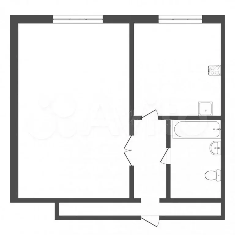 1-к. квартира, 37,4 м, 7/9 эт. - Фото 0
