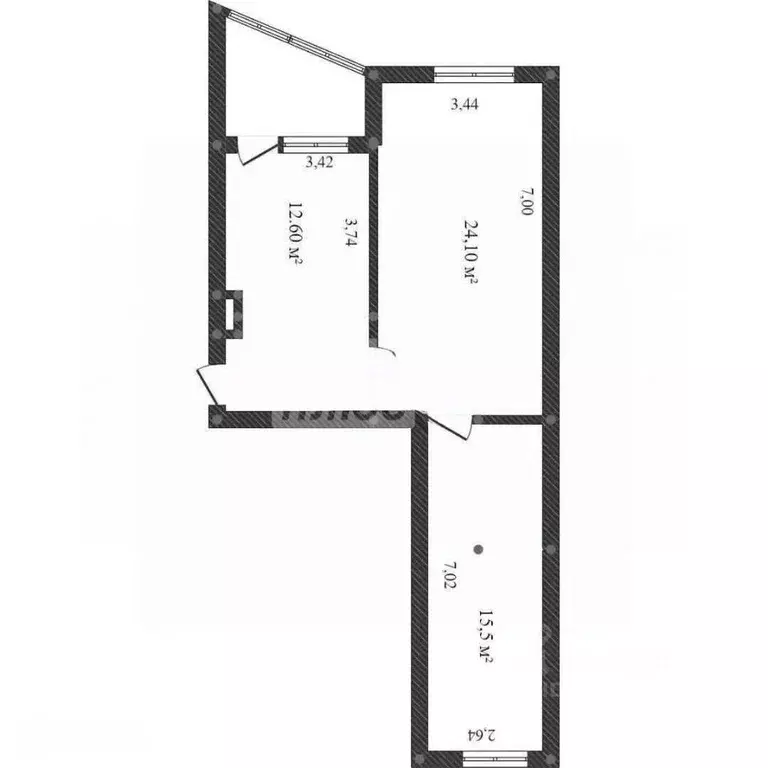 2-к кв. Ханты-Мансийский АО, Сургут Университетская ул., 21 (63.4 м) - Фото 1