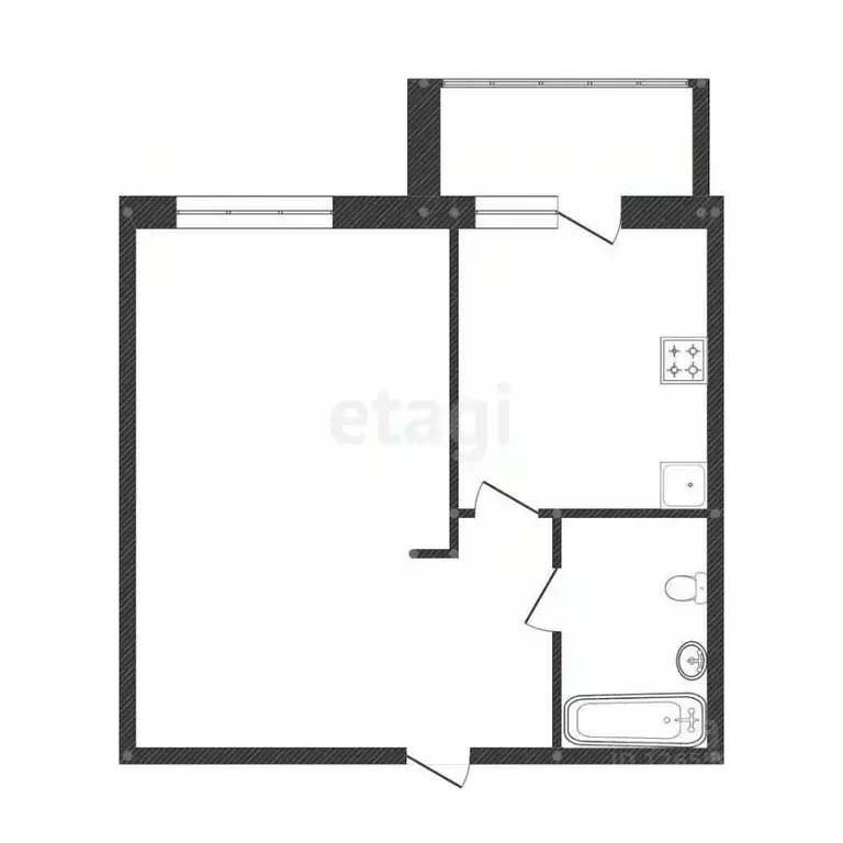 1-к кв. Костромская область, Кострома ул. Черногорская, 10 (39.6 м) - Фото 2