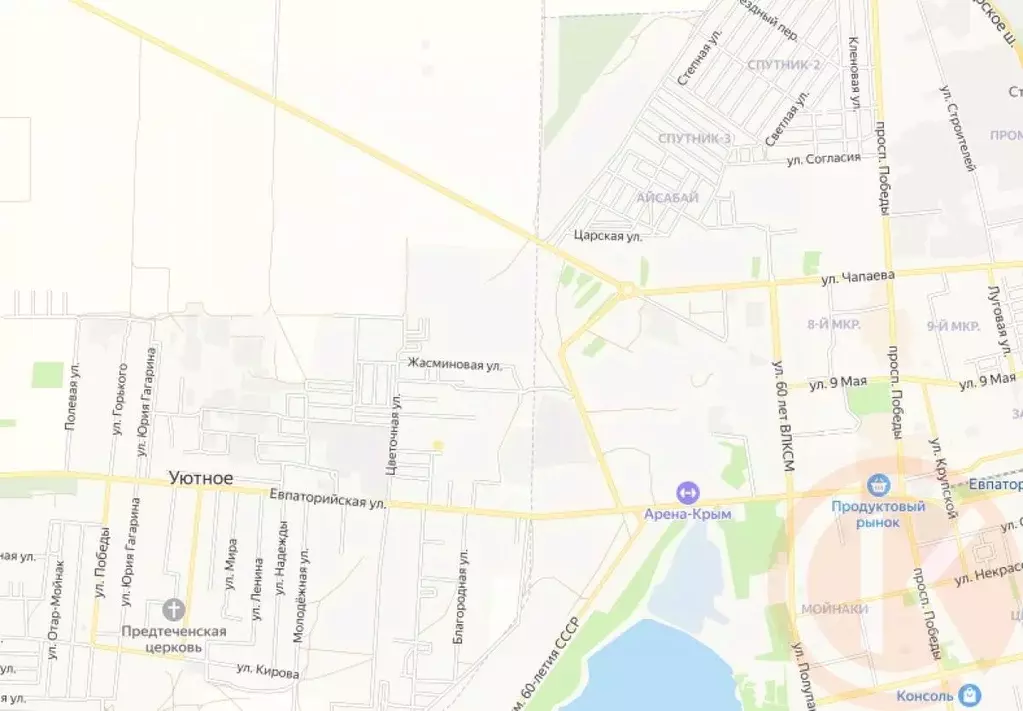 Участок в Крым, Сакский район, с. Уютное ул. Лавандовая (8.7 сот.) - Фото 1