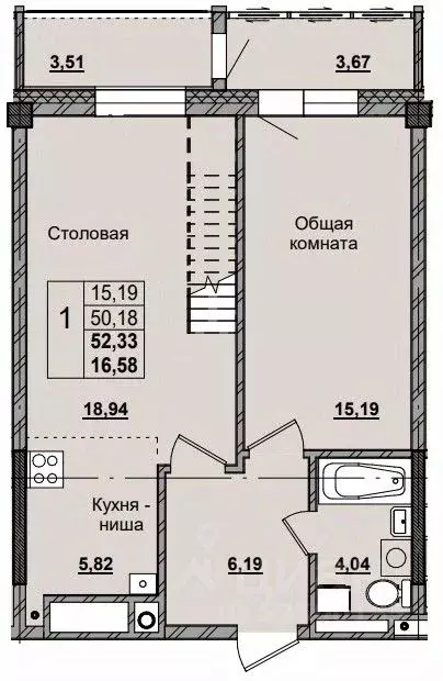 1-к кв. Саха (Якутия), Якутск ул. Красильникова, 5 (68.91 м) - Фото 0