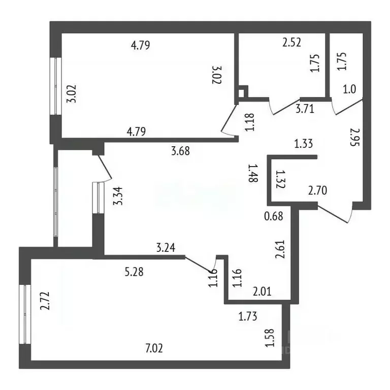 2-к кв. Ленинградская область, Всеволожский район, Свердловское ... - Фото 1