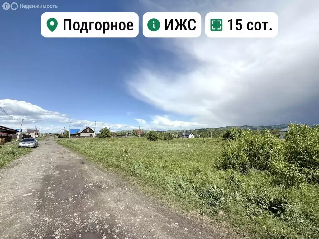Участок в Майминский район, село Подгорное, Заречная улица, 84 (15 м) - Фото 1