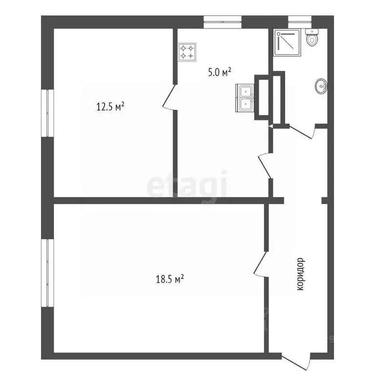 2-к кв. Архангельская область, Архангельск ул. Теснанова, 12 (48.5 м) - Фото 1