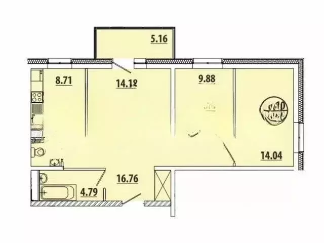 3-к кв. Иркутская область, Иркутск ул. Летописца Нита Романова, 23А ... - Фото 1