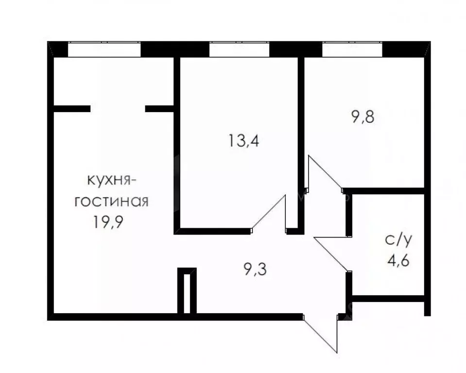 2-к кв. Тюменская область, Тюмень ул. Газовиков, 73к4 (56.5 м) - Фото 2