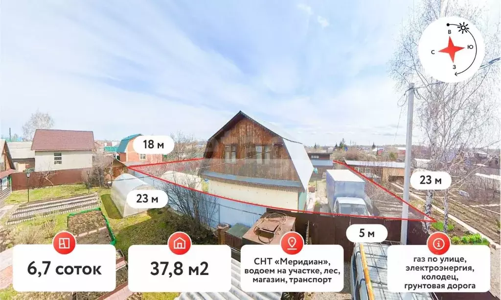 Дом в Тюменская область, Тюмень Меридиан СНТ, ул. Приозерная (38 м) - Фото 1