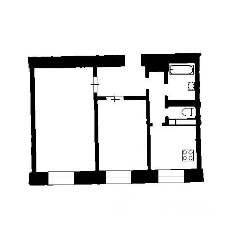 2-к кв. Москва наб. Тараса Шевченко, 1 (54.0 м) - Фото 1