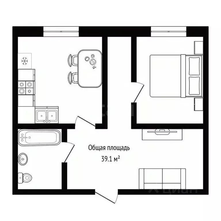 2-к кв. Новосибирская область, Бердск пос. Боровой, ул. Речная, 38 ... - Фото 1