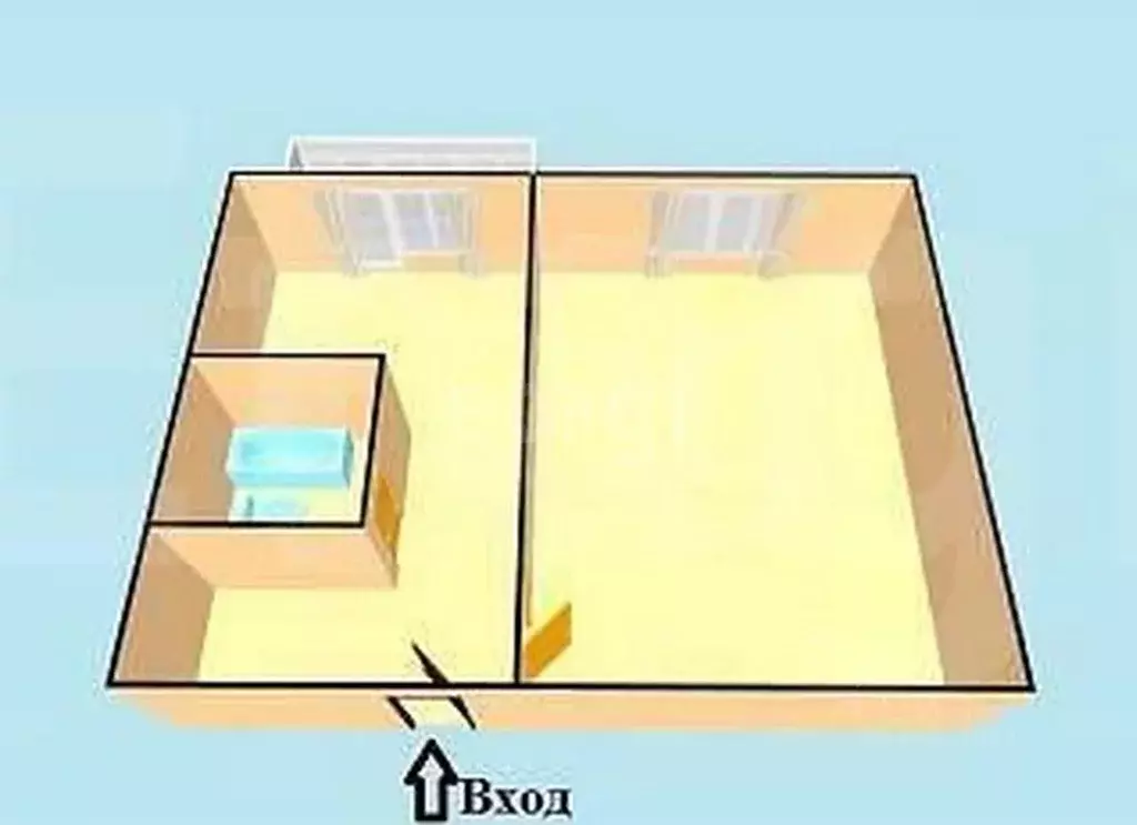 1-к кв. Сахалинская область, Южно-Сахалинск Ангарский пер., 4 (31.0 м) - Фото 2