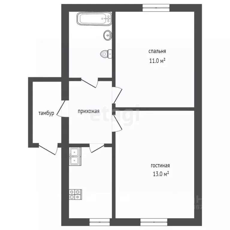 Дом в Ханты-Мансийский АО, Ханты-Мансийск ул. Ермака (67 м) - Фото 1