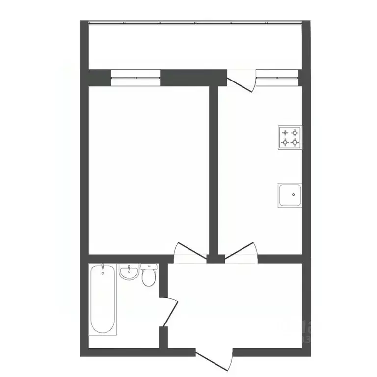 1-к кв. Тюменская область, Тюмень бул. Бориса Щербины, 16 (27.3 м) - Фото 2