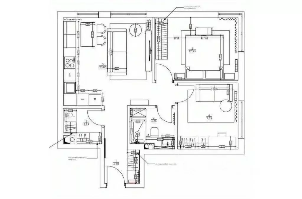 3-к кв. Москва Дубининская ул., 59А (60.0 м) - Фото 1