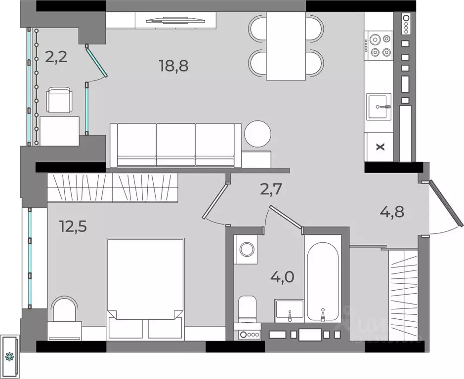 1-к кв. Удмуртия, Ижевск Северо-Западный жилрайон, 2-й мкр, Новый ... - Фото 0