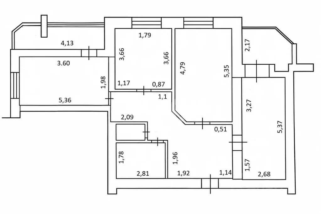 3-к кв. Чувашия, Чебоксары ул. Афанасьева, 15 (85.9 м) - Фото 2