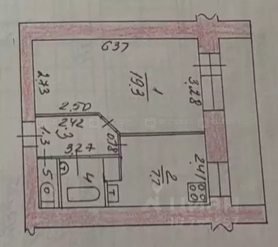 1-к кв. Татарстан, Казань ул. Мусина, 69к2 (39.0 м) - Фото 2