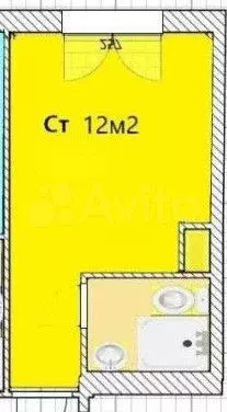 Квартира-студия, 12 м, 1/9 эт. - Фото 0