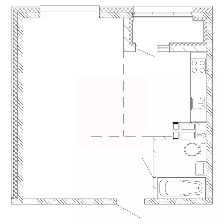 1-к кв. Приморский край, Владивосток Снеговая ул., 9к1 (38.3 м) - Фото 0