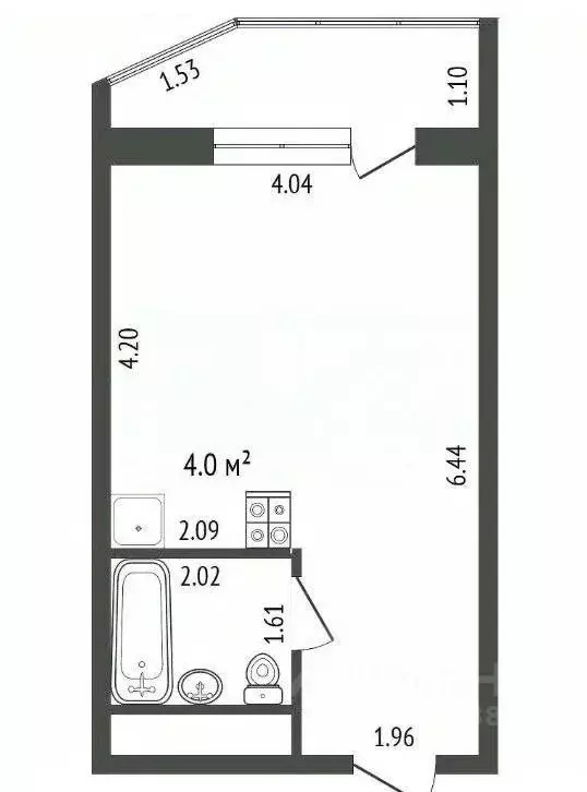 Студия Ростовская область, Ростов-на-Дону ул. Ткачева (27.0 м) - Фото 2