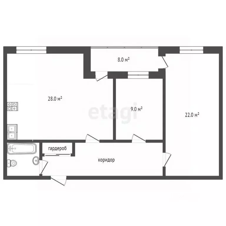 3-к кв. Тюменская область, Тюмень ул. Мельникайте, 144А (80.0 м) - Фото 1