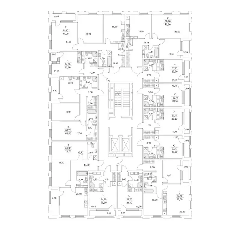2-к кв. Санкт-Петербург Планерная ул., 99 (74.0 м) - Фото 2