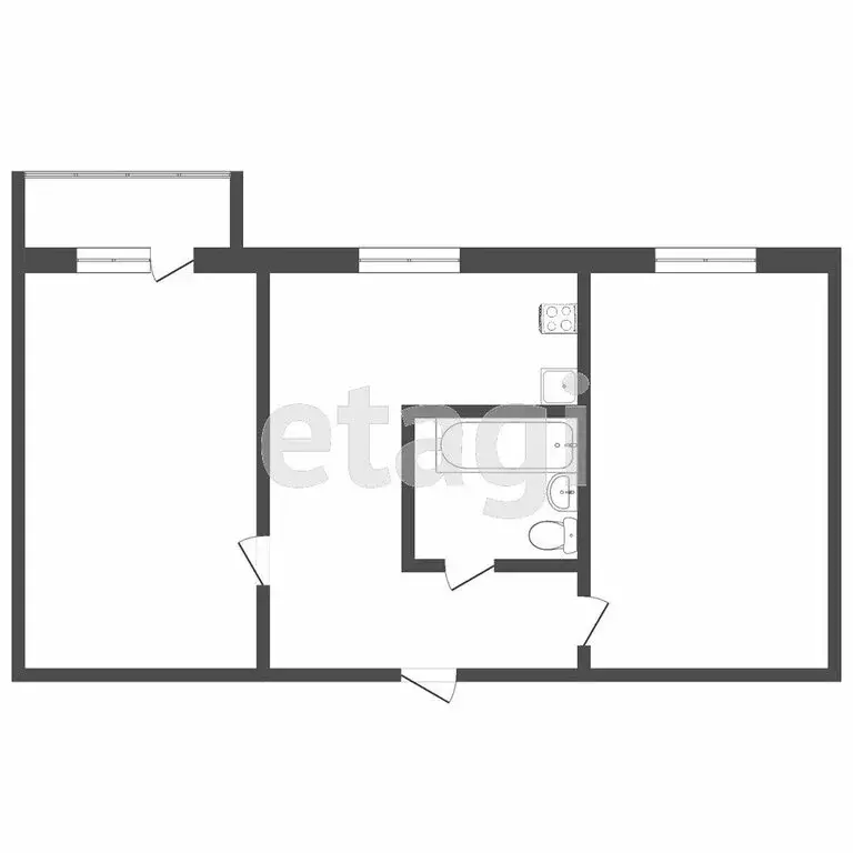 2-комнатная квартира: Нижний Тагил, улица Фрунзе, 15 (43 м) - Фото 0
