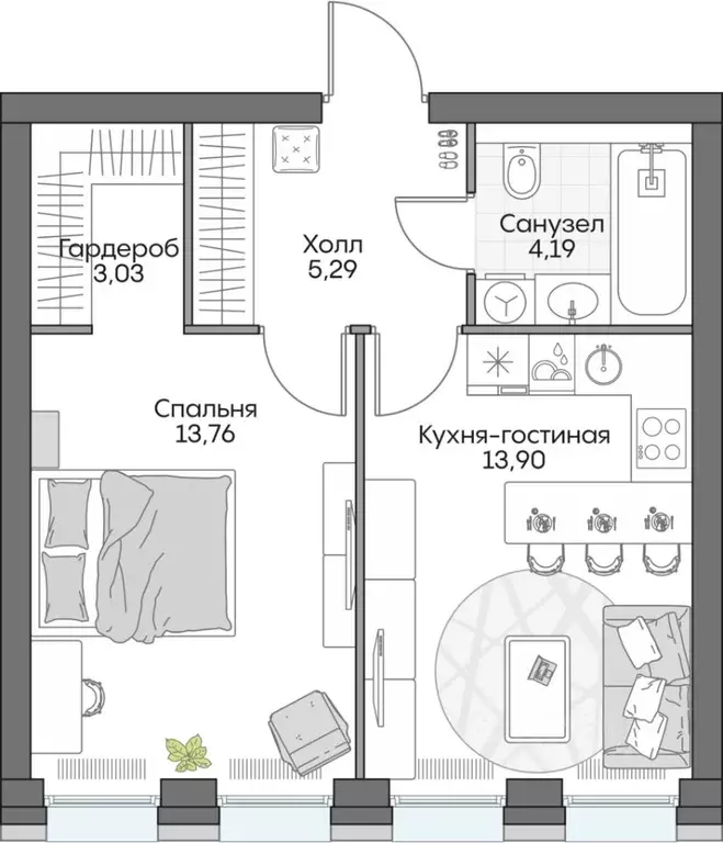 1-к кв. Москва Автозаводская ул., 24К1 (40.49 м) - Фото 0