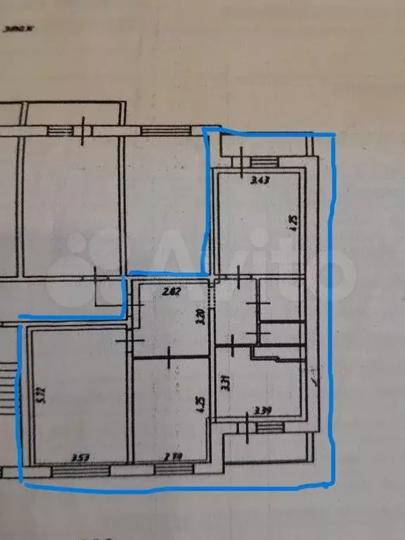 3-к. квартира, 74,5 м, 4/5 эт. - Фото 0