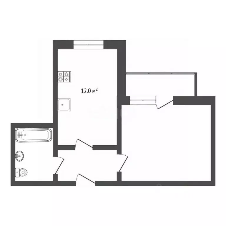 1-к кв. Ханты-Мансийский АО, Ханты-Мансийск ул. Строителей, 102 (44.2 ... - Фото 1