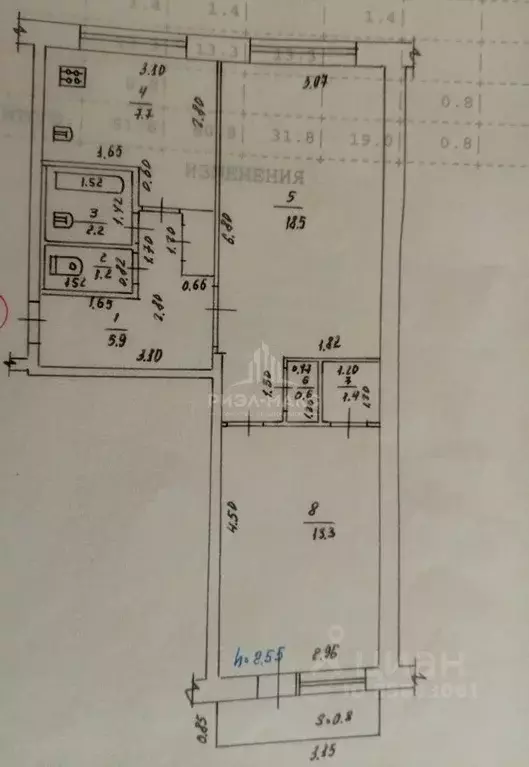 2-к кв. Брянская область, Брянск Авиационная ул., 32 (51.6 м) - Фото 2