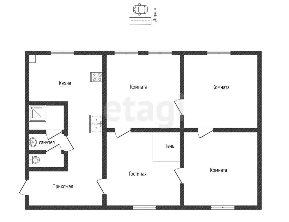 Дом в Златоуст, улица Ватутина (63.8 м) - Фото 1