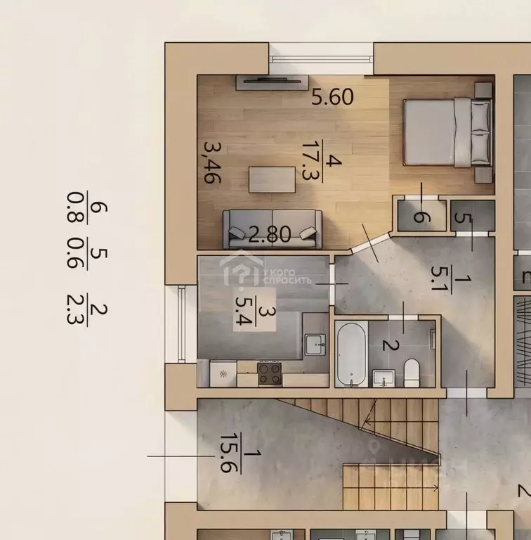 1-к кв. Санкт-Петербург, Санкт-Петербург, Ломоносов Александровская ... - Фото 2