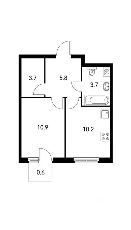 1-к кв. Москва Красноказарменная ул., 14Ак6 (36.5 м) - Фото 1